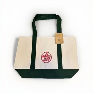 Trader Joe's Large Green Canvas Tote Bag